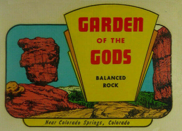 (image for) Garden of the Gods Colorado Vintage Vacation Sticker